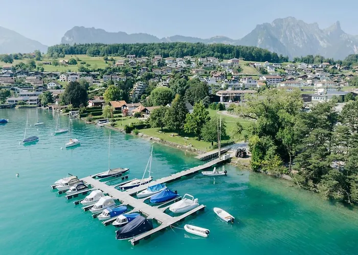 Niesen In See- Und Bergnaehe, Modern, Erdgeschoss, Ohne Treppen, 4 Gaeste Apartmán *